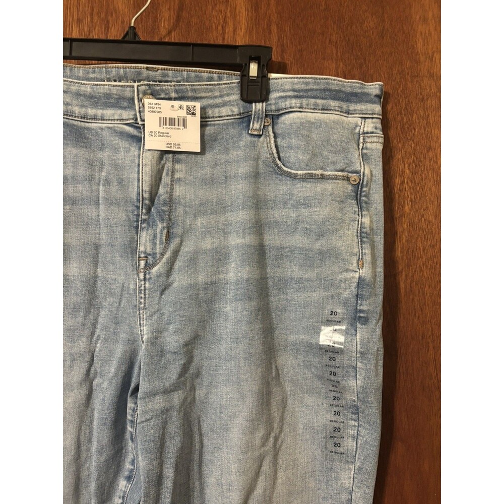 American Eagle Jeans Womens 20 Blue High Rise Skinny Kick Next Level Stretch NWT - Picture 6 of 7